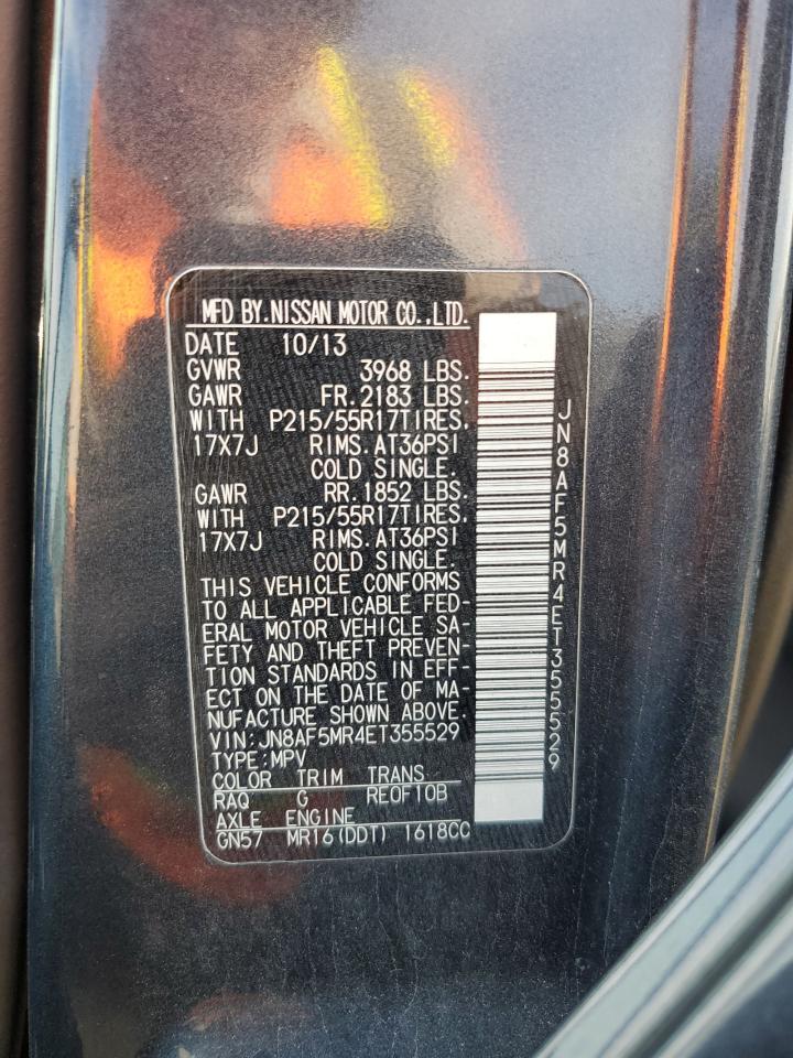 2014 Nissan Juke S VIN: JN8AF5MR4ET355529 Lot: 84386895