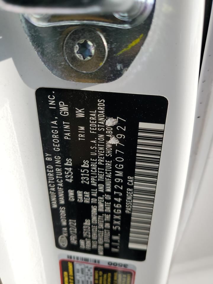 2021 Kia K5 Gt Line VIN: 5XXG64J29MG077927 Lot: 87201195