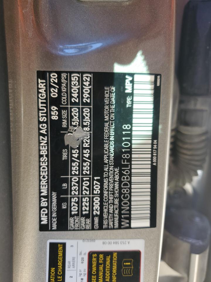 2020 Mercedes-Benz Glc 300 VIN: W1N0G8DB6LF810118 Lot: 87045265