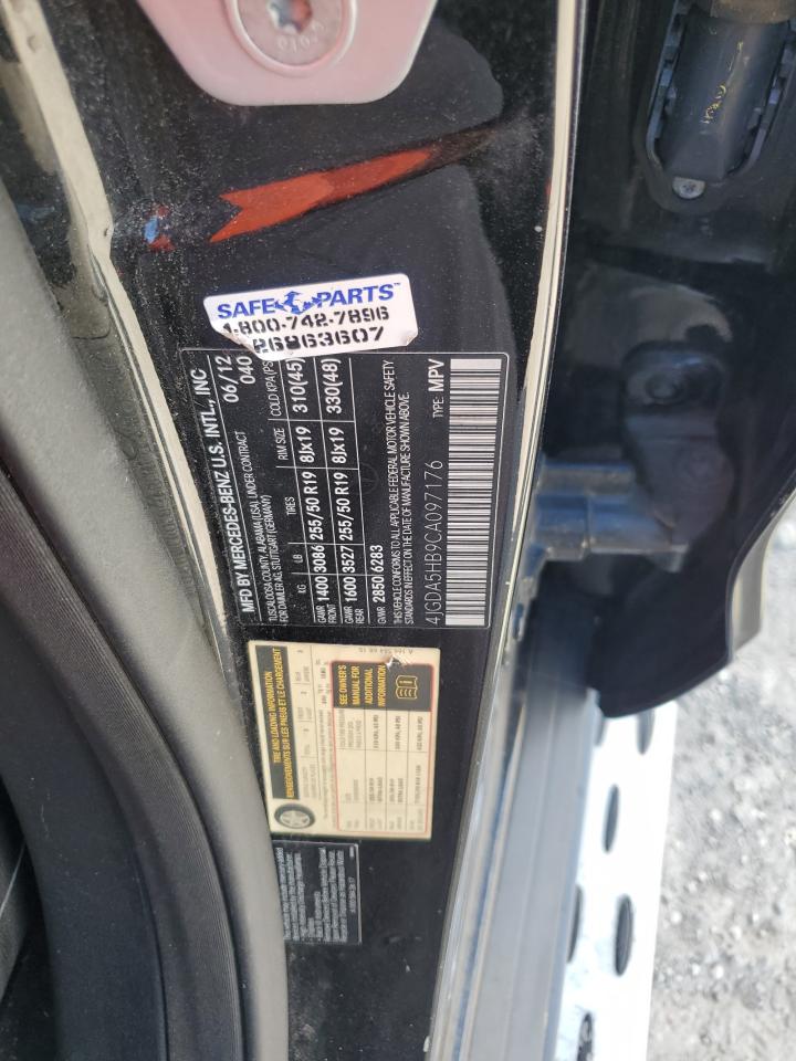 2012 Mercedes-Benz Ml 350 4Matic VIN: 4JGDA5HB9CA097176 Lot: 82479615