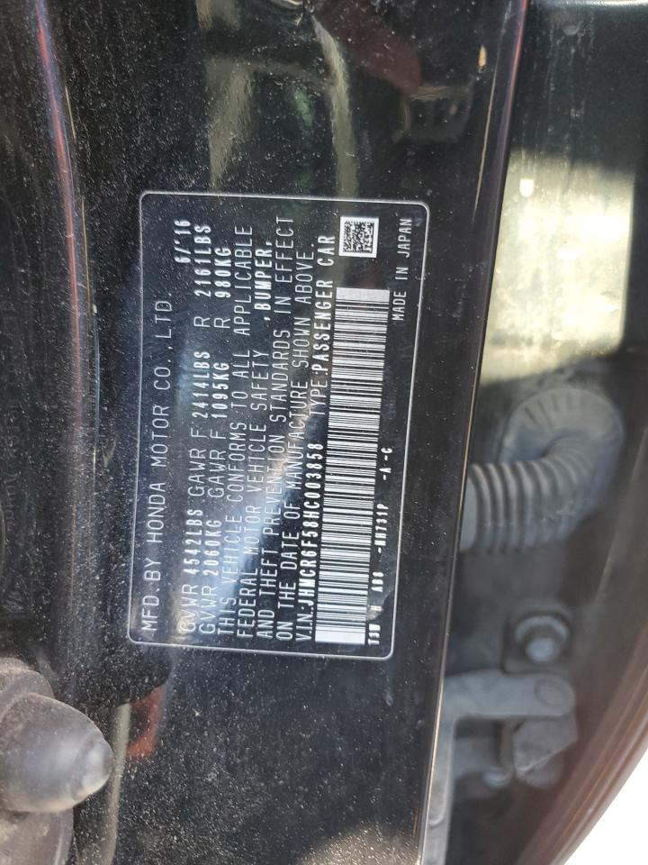 2017 Honda Accord Hybrid Exl VIN: JHMCR6F58HC003858 Lot: 87279935