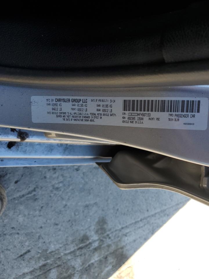 2015 Chrysler 200 C VIN: 1C3CCCCB4FN567153 Lot: 90307945