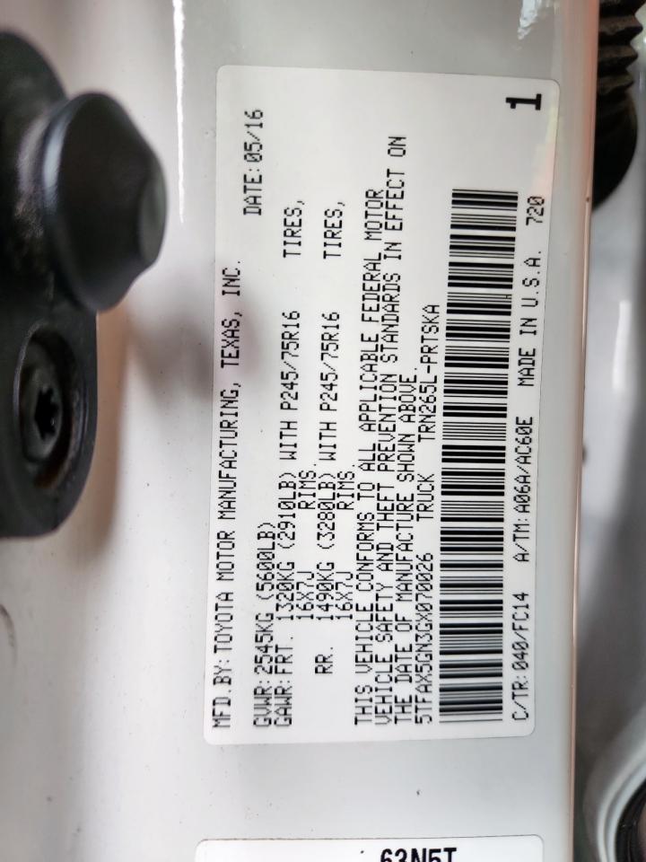 2016 Toyota Tacoma Double Cab VIN: 5TFAX5GN3GX070026 Lot: 82396745