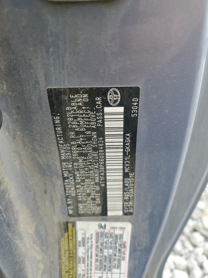 2006 Toyota Camry Solara Se VIN: 4T1FA38P66U084834 Lot: 82339445