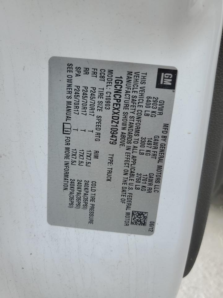 2013 Chevrolet Silverado C1500 VIN: 1GCNCPEXXDZ109479 Lot: 85871895