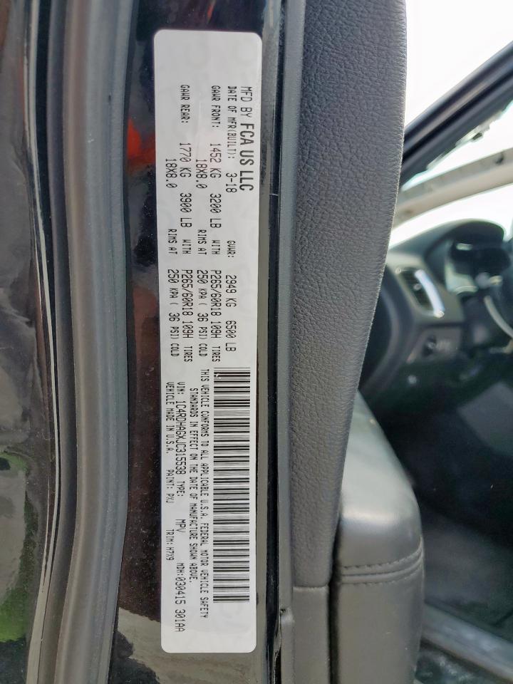 2018 Dodge Durango Sxt VIN: 1C4RDHAGXJC315538 Lot: 82194255