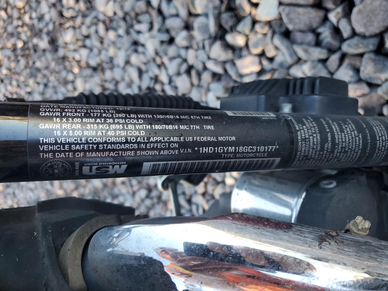 2016 Harley-Davidson Fxdf Dyna Fat Bob VIN: 1HD1GYM18GC310177 Lot: 82412575
