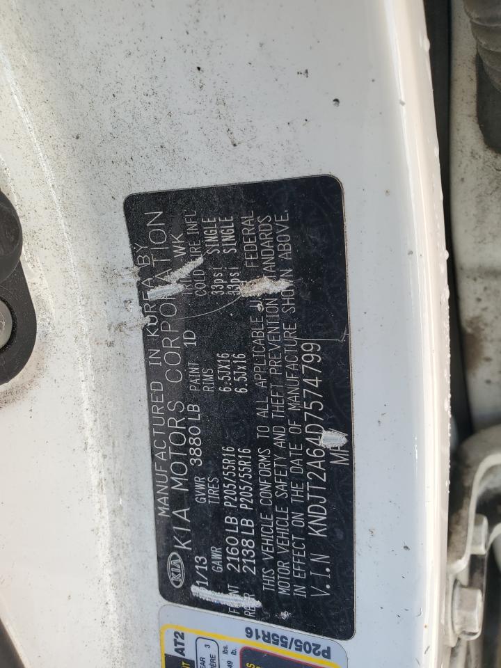 2013 Kia Soul + VIN: KNDJT2A64D7574799 Lot: 85830605