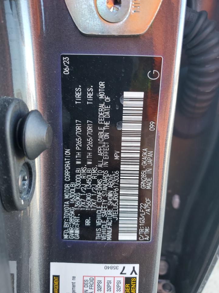 2023 Toyota 4Runner Se VIN: JTELU5JRXP6173006 Lot: 86223825