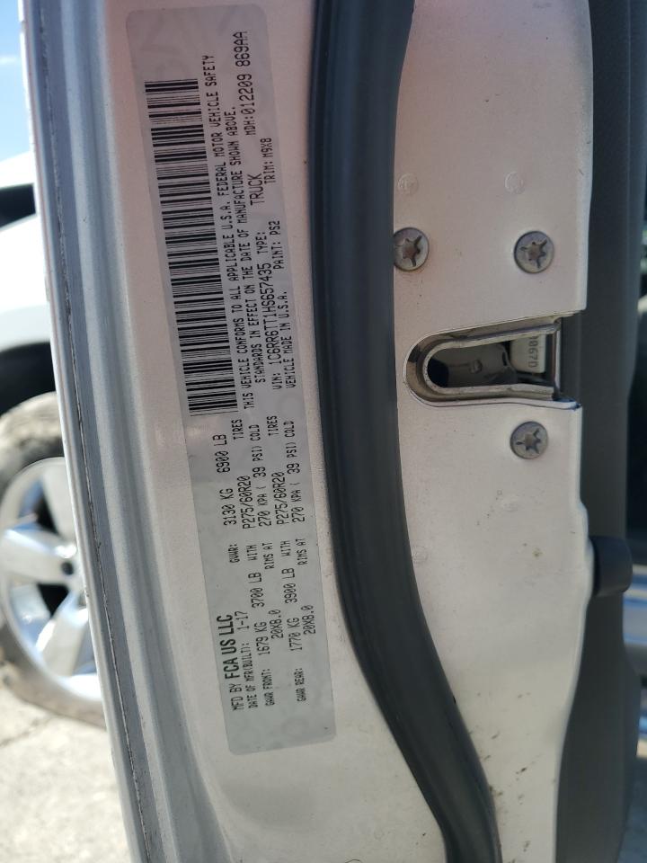 2017 Ram 1500 Slt VIN: 1C6RR6TT1HS657435 Lot: 86304555