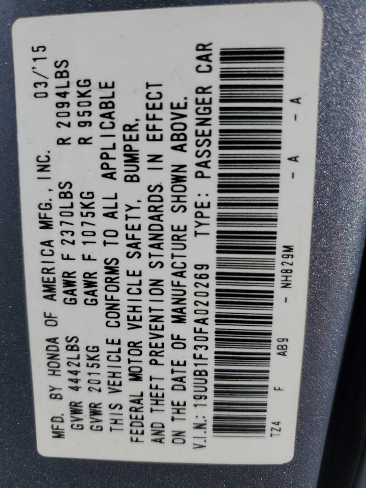 2015 Acura Tlx VIN: 19UUB1F30FA020269 Lot: 90431105