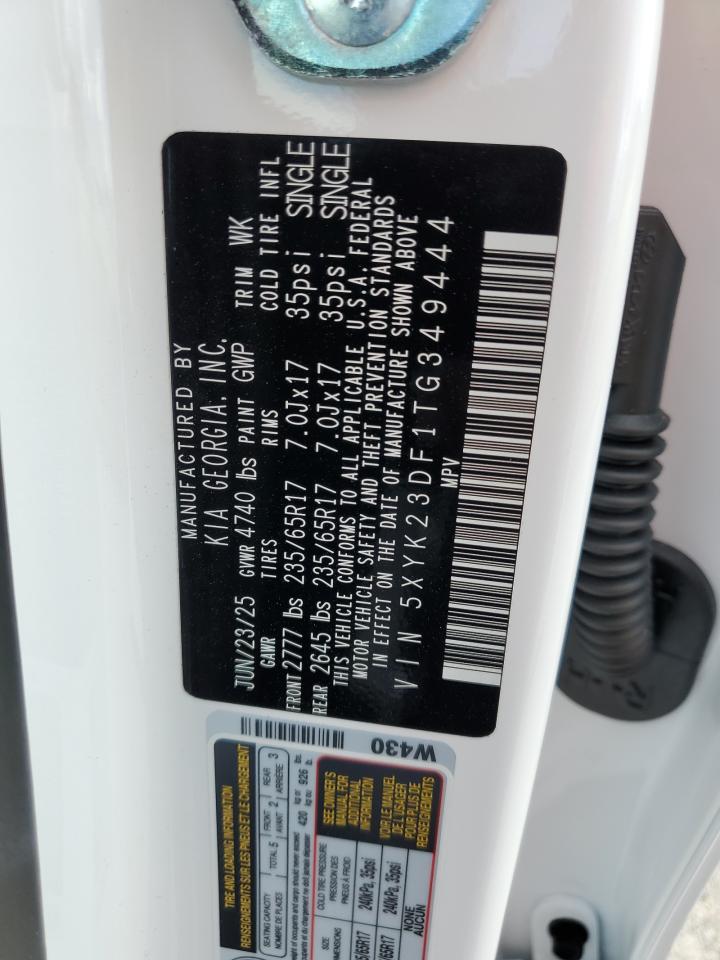 2026 Kia Sportage Lx VIN: 5XYK23DF1TG349444 Lot: 85742095