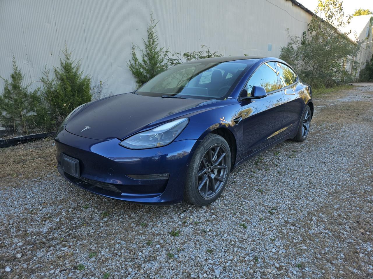 2022 Tesla Model 3 blue null electric 5YJ3E1EB4NF143606 photo #3