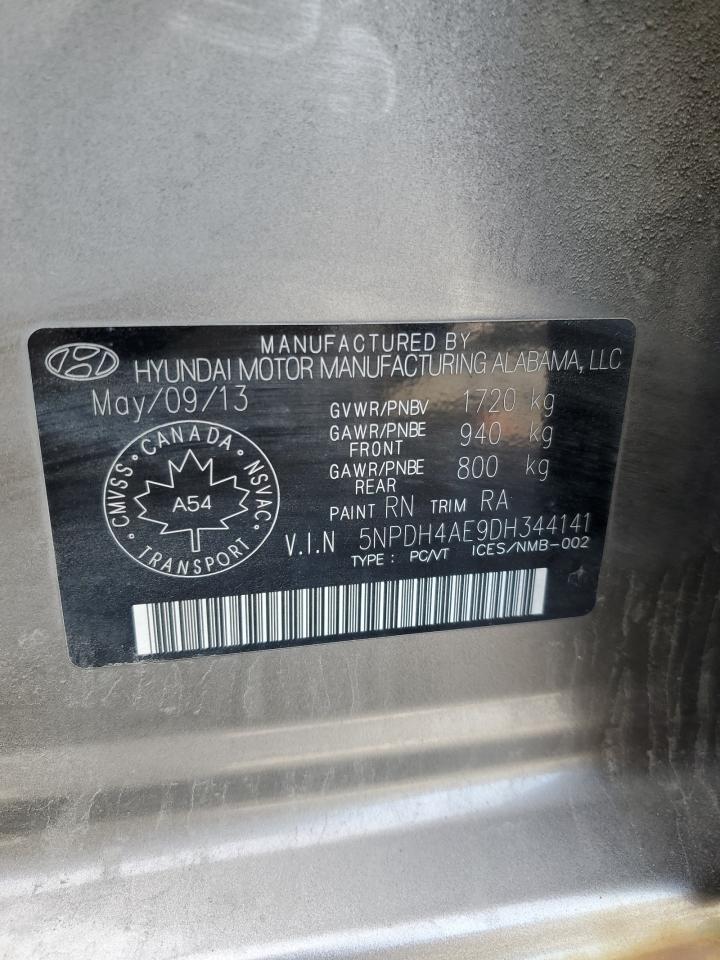 2013 Hyundai Elantra Gls VIN: 5NPDH4AE9DH344141 Lot: 82380505
