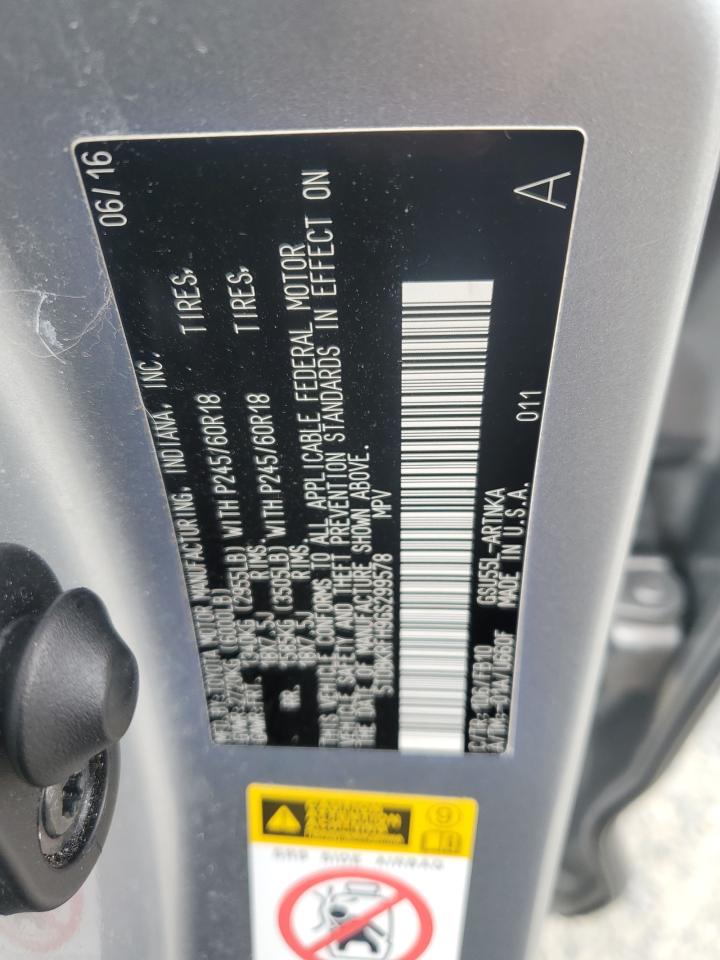 2016 Toyota Highlander Le VIN: 5TDBKRFH9GS299578 Lot: 84879105