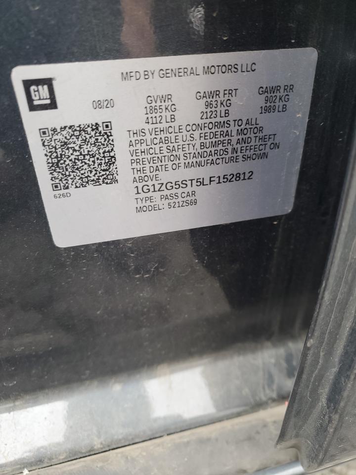 2020 Chevrolet Malibu Rs VIN: 1G1ZG5ST5LF152812 Lot: 82395815