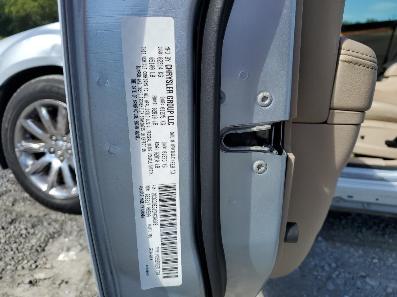 2013 Chrysler 300C VIN: 2C3CCAEG1DH630308 Lot: 84607885