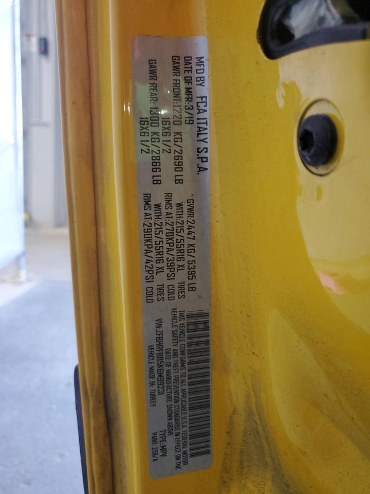 2019 Ram Promaster City Slt VIN: ZFBHRFBB5K6M99231 Lot: 86303835