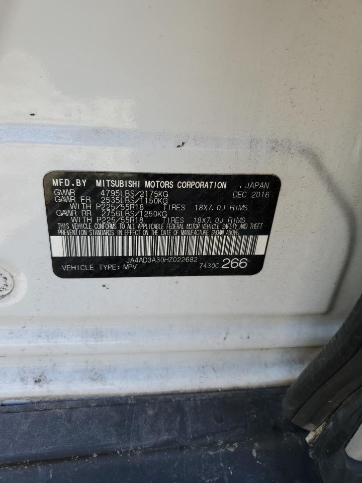 2017 Mitsubishi Outlander Se VIN: JA4AD3A30HZ022682 Lot: 84725195