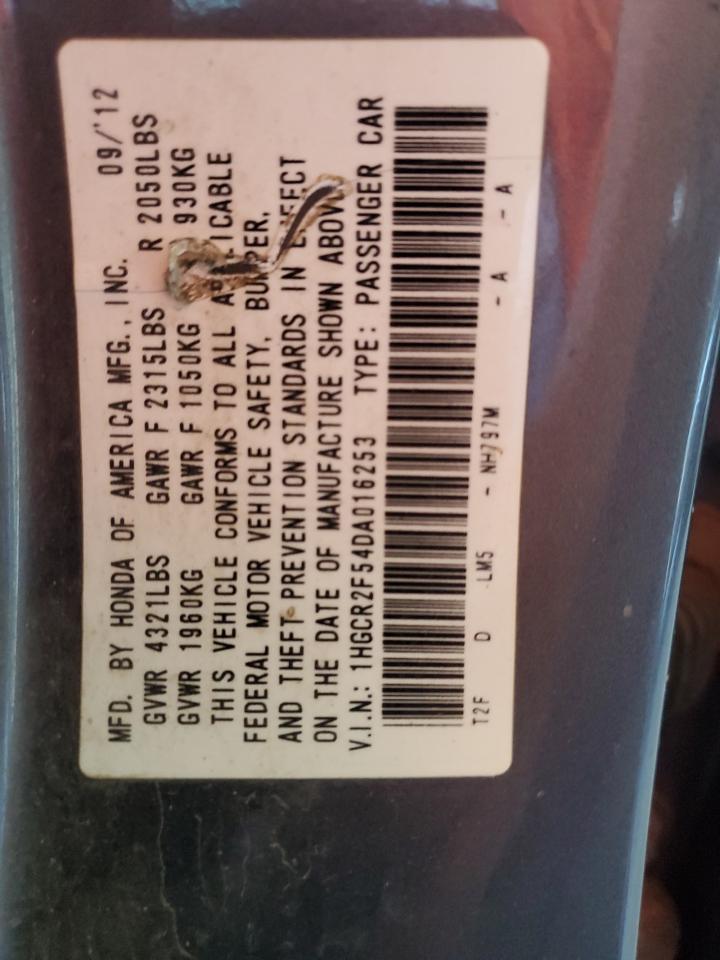 2013 Honda Accord Sport VIN: 1HGCR2F54DA016253 Lot: 86176555