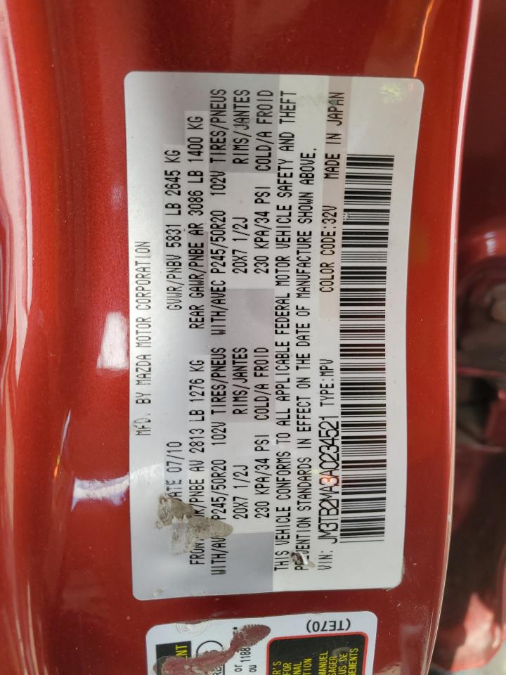 2010 Mazda Cx-9 VIN: JM3TB2MA3A0234521 Lot: 85937065