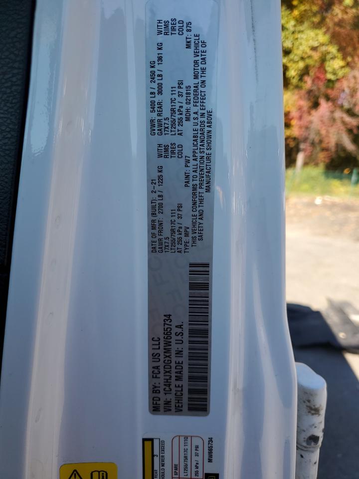 2021 Jeep Wrangler Unlimited Sport VIN: 1C4HJXDGXMW665734 Lot: 82300565