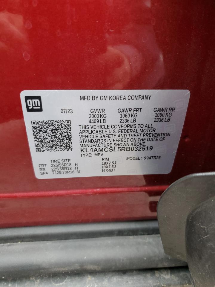 2024 Buick Encore Gx Preferred VIN: KL4AMCSL5RB032519 Lot: 89698995