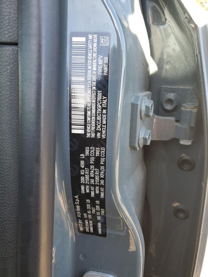 2016 Jeep Renegade Trailhawk VIN: ZACCJBCT9GPC76001 Lot: 81876675