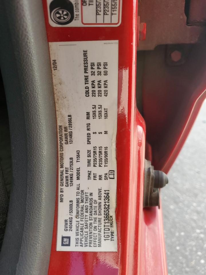 2005 GMC Canyon VIN: 1GTDT136658213641 Lot: 82260515