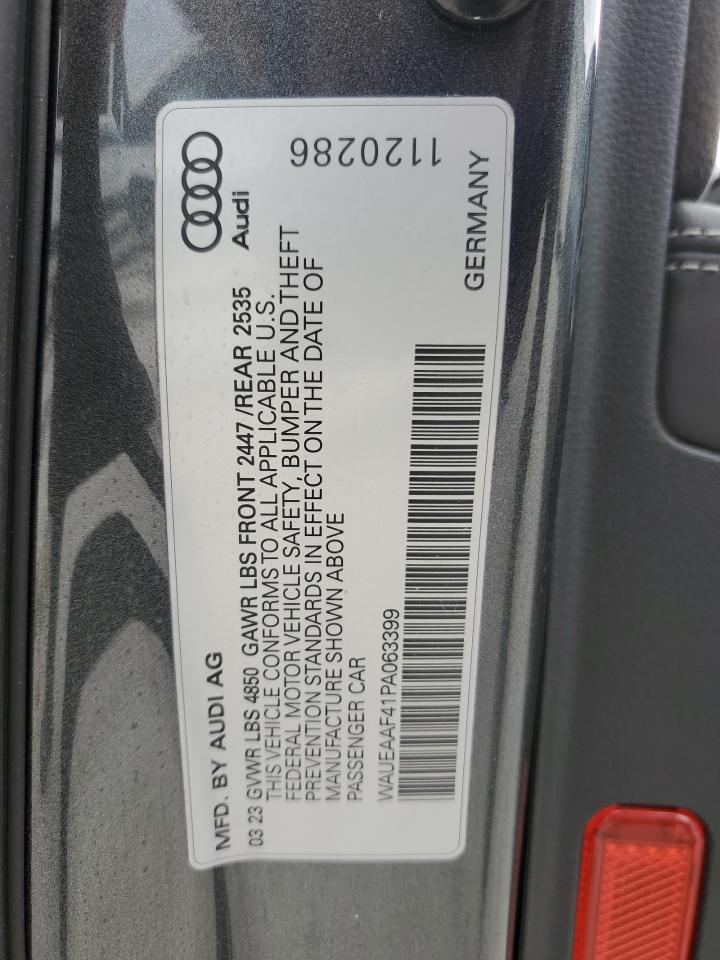 2023 Audi A4 Premium Plus 45 VIN: WAUEAAF41PA063399 Lot: 85385535