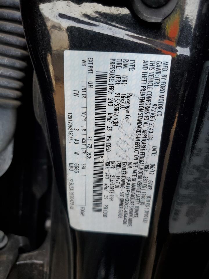 2012 Ford Focus Sel VIN: 1FAHP3H22CL454426 Lot: 84962065