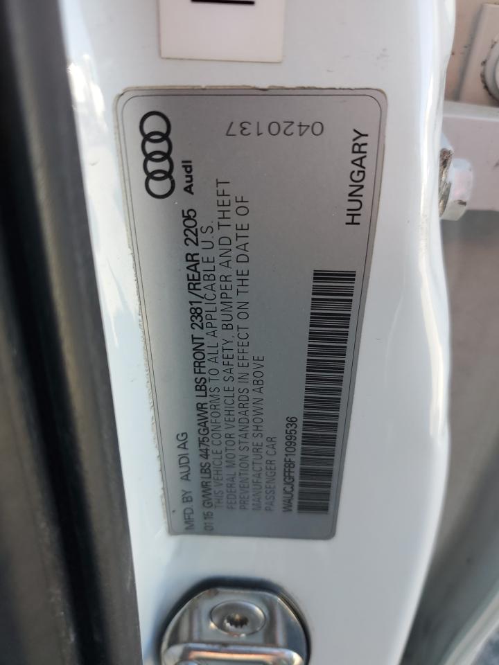 2015 Audi A3 Premium Plus VIN: WAUCJGFF8F1099536 Lot: 85740525