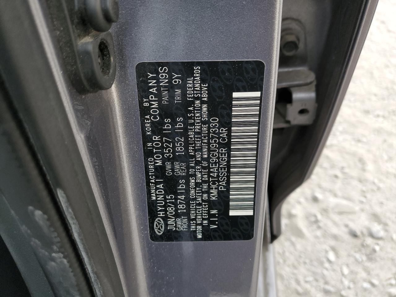 2016 Hyundai Accent Se VIN: KMHCT4AE9GU957330 Lot: 90017665