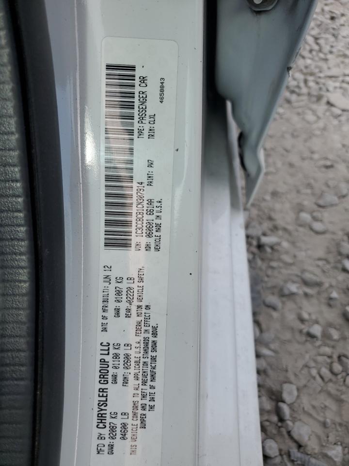 2012 Chrysler 200 Limited VIN: 1C3CCBCB1CN307914 Lot: 84862525