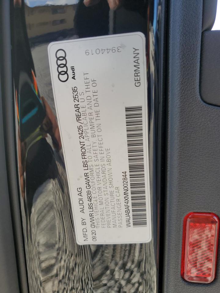 2021 Audi A4 Premium 40 VIN: WAUABAF4XMN002844 Lot: 87477635