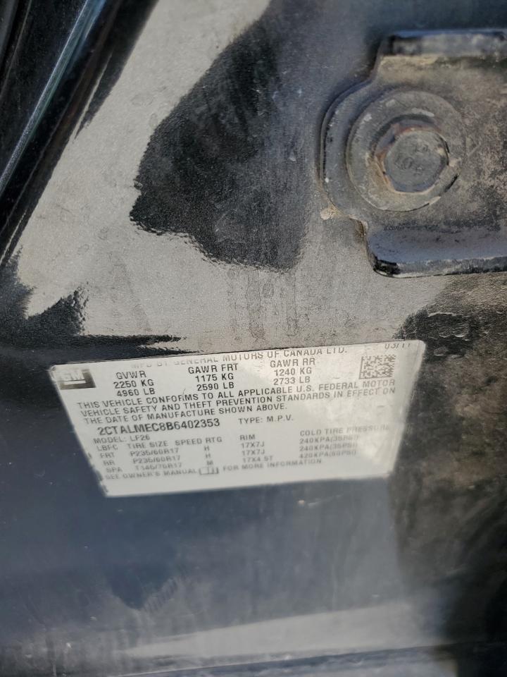 2011 GMC Terrain Sle VIN: 2CTALMEC8B6402353 Lot: 82246895