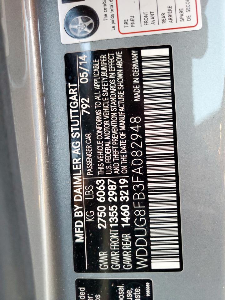 2015 Mercedes-Benz S 550 4Matic VIN: WDDUG8FB3FA082948 Lot: 82300635