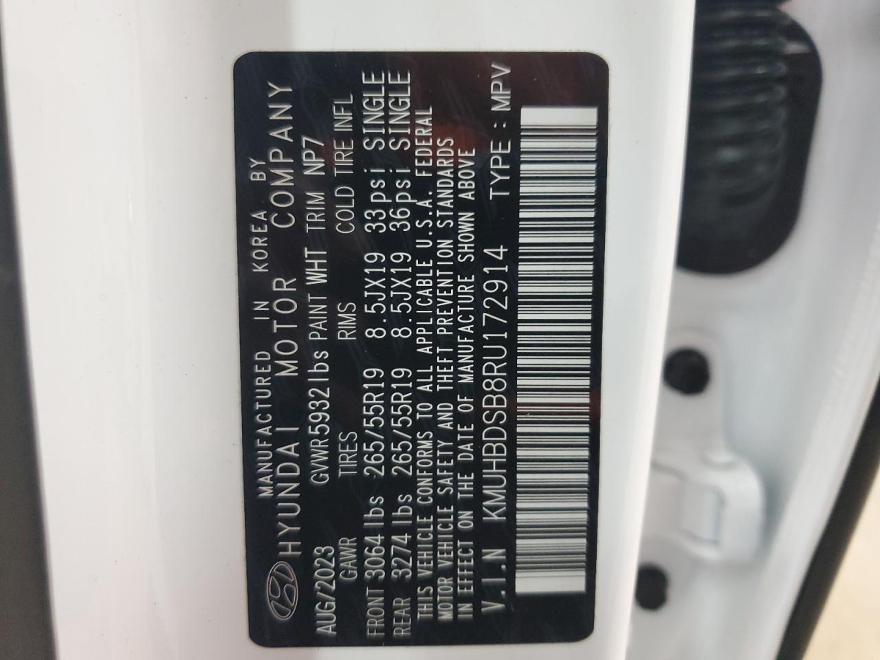 2024 Genesis Gv80 Base VIN: KMUHBDSB8RU172914 Lot: 82784815