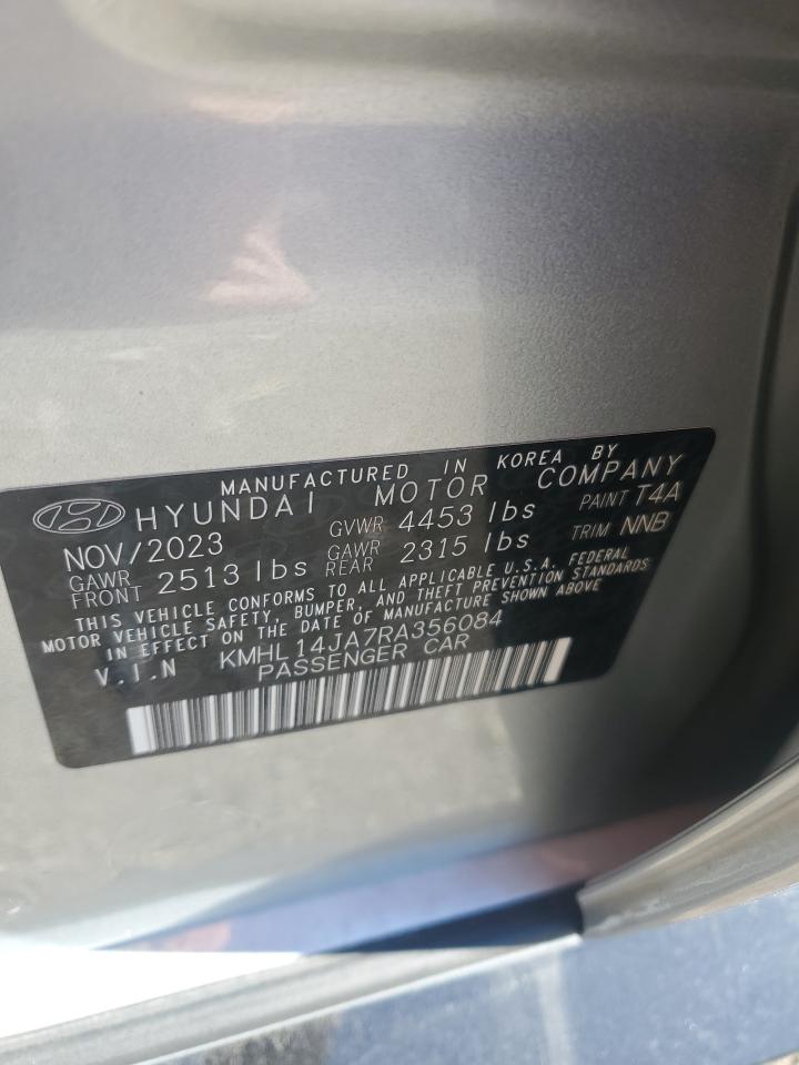 2024 Hyundai Sonata Sel VIN: KMHL14JA7RA356084 Lot: 85727135