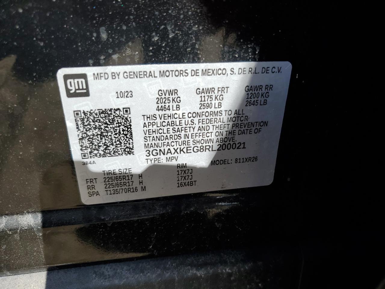 2024 Chevrolet Equinox Lt VIN: 3GNAXKEG8RL200021 Lot: 86154905