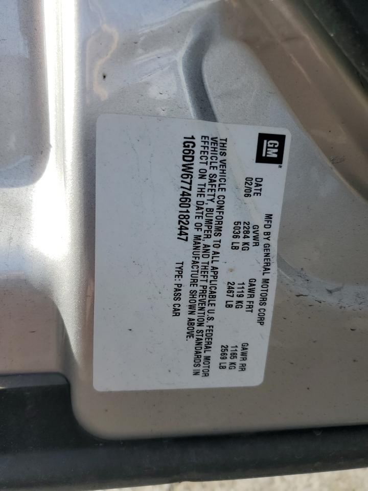 2006 Cadillac Sts VIN: 1G6DW677460182447 Lot: 82756765