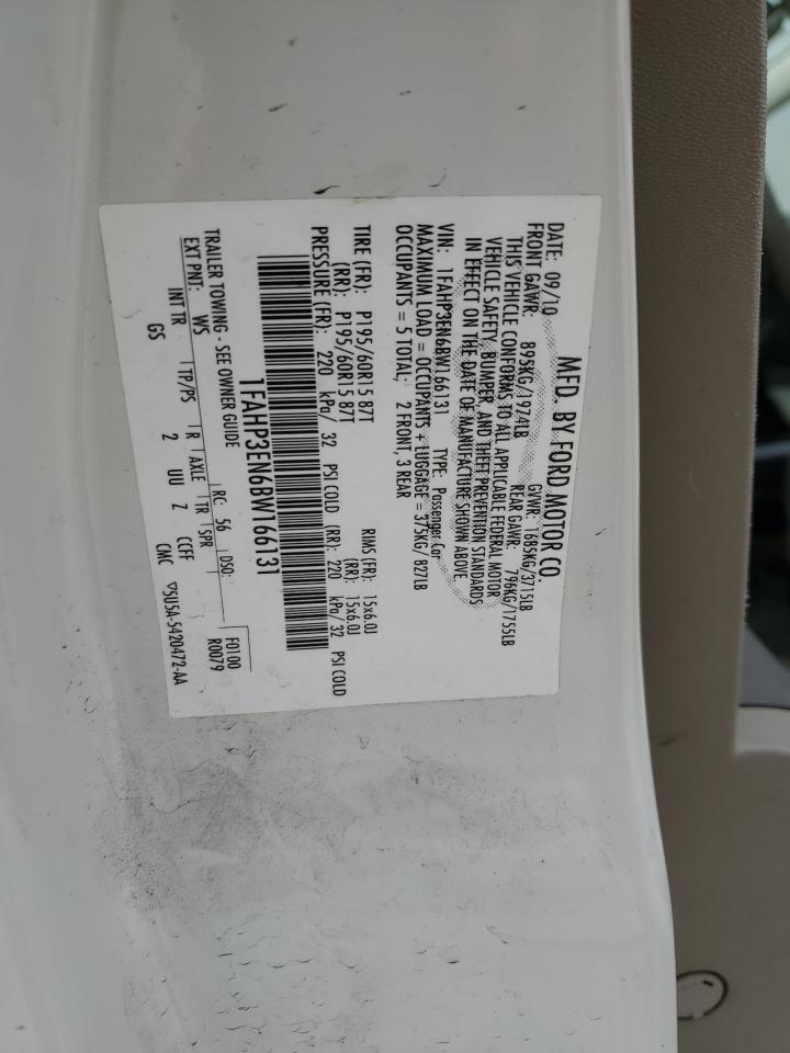 2011 Ford Focus VIN: 1FAHP3EN6BW166131 Lot: 82407625