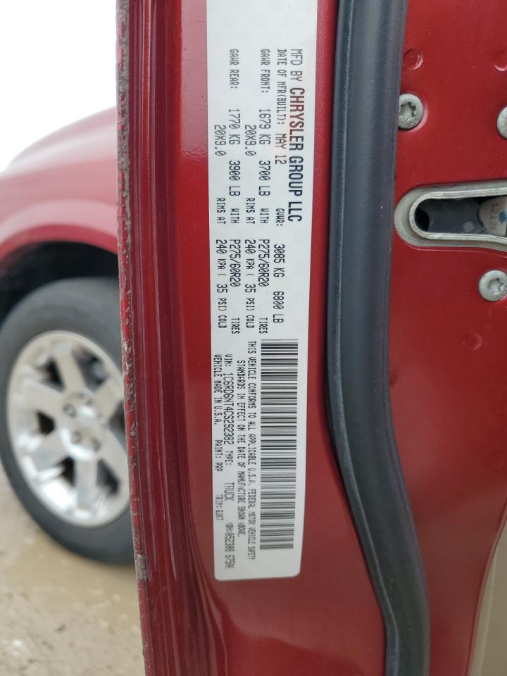 2012 Dodge Ram 1500 Laramie VIN: 1C6RD6NT4CS292382 Lot: 90690865