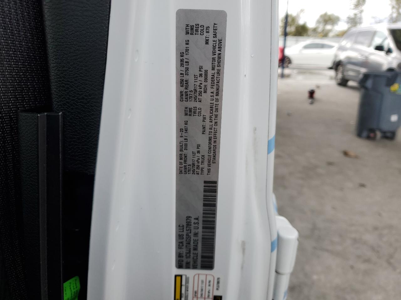 2023 Jeep Gladiator Sport VIN: 1C6JJTAG5PL578979 Lot: 90718945