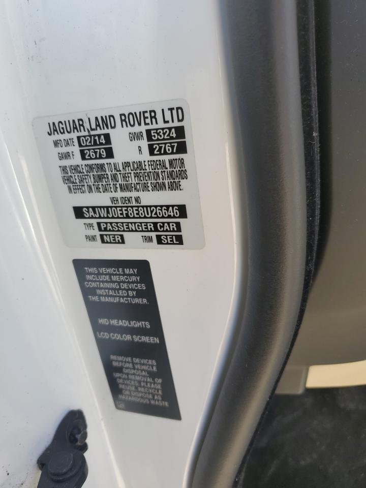 2014 Jaguar Xf VIN: SAJWJ0EF8E8U26646 Lot: 90327225