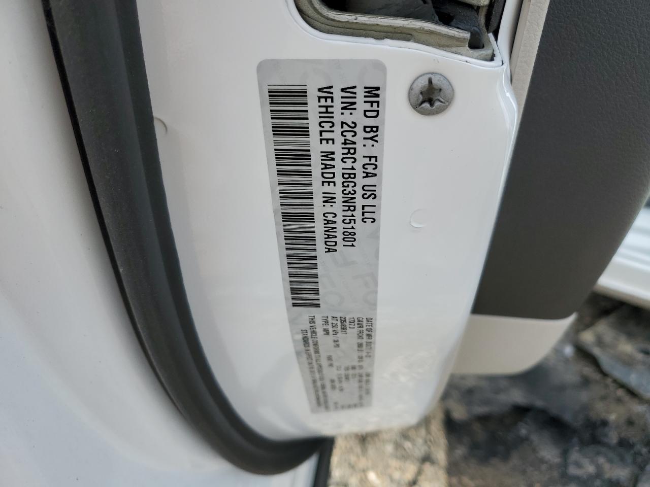 2022 Chrysler Pacifica Touring L VIN: 2C4RC1BG3NR151801 Lot: 84291605