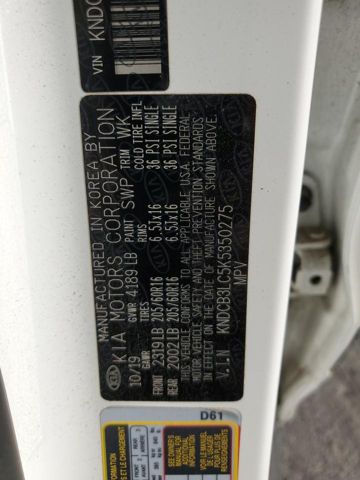 2019 Kia Niro Fe VIN: KNDCB3LC5K5350275 Lot: 87448935