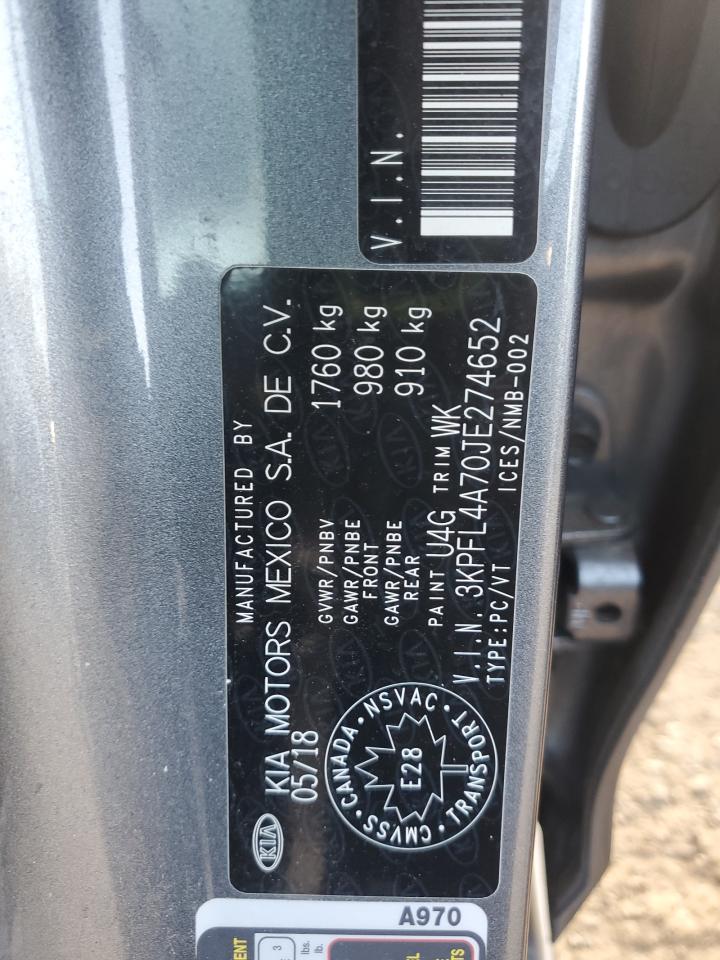 2018 Kia Forte Lx VIN: 3KPFL4A70JE274652 Lot: 84072975