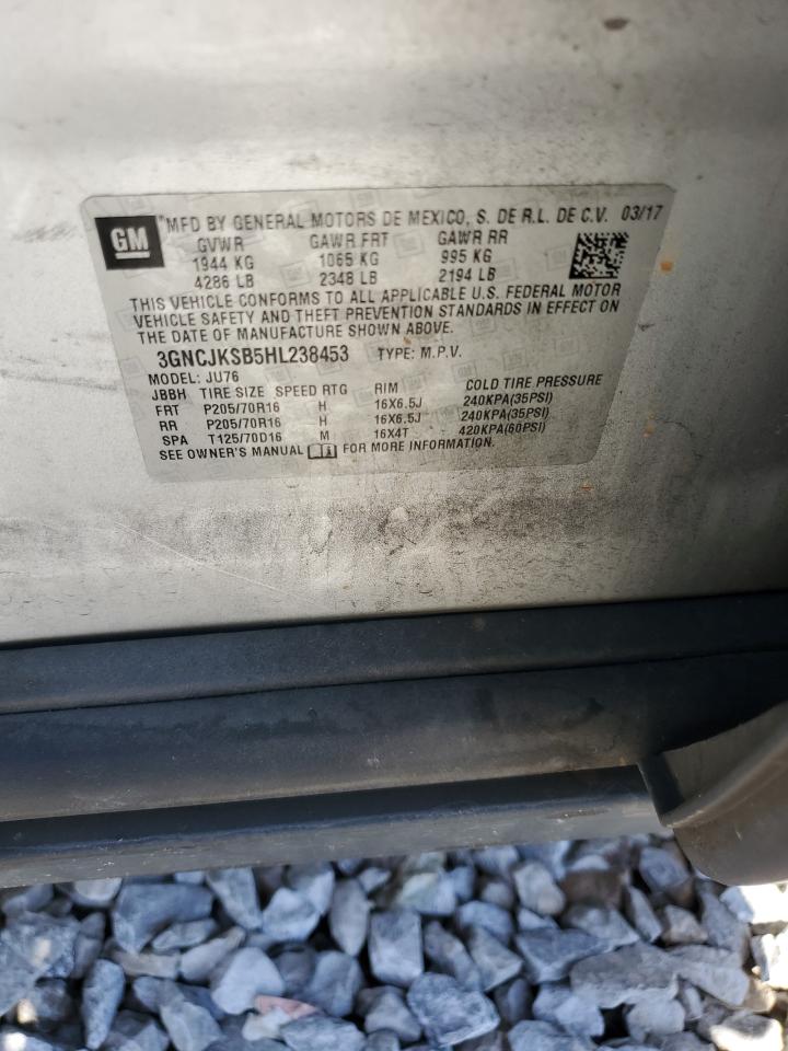 2017 Chevrolet Trax Ls VIN: 3GNCJKSB5HL238453 Lot: 85650665