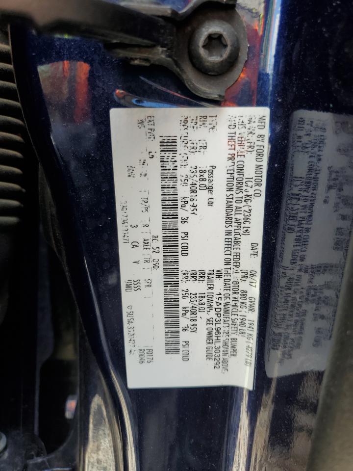 2017 Ford Focus St VIN: 1FADP3L96HL303292 Lot: 83803055